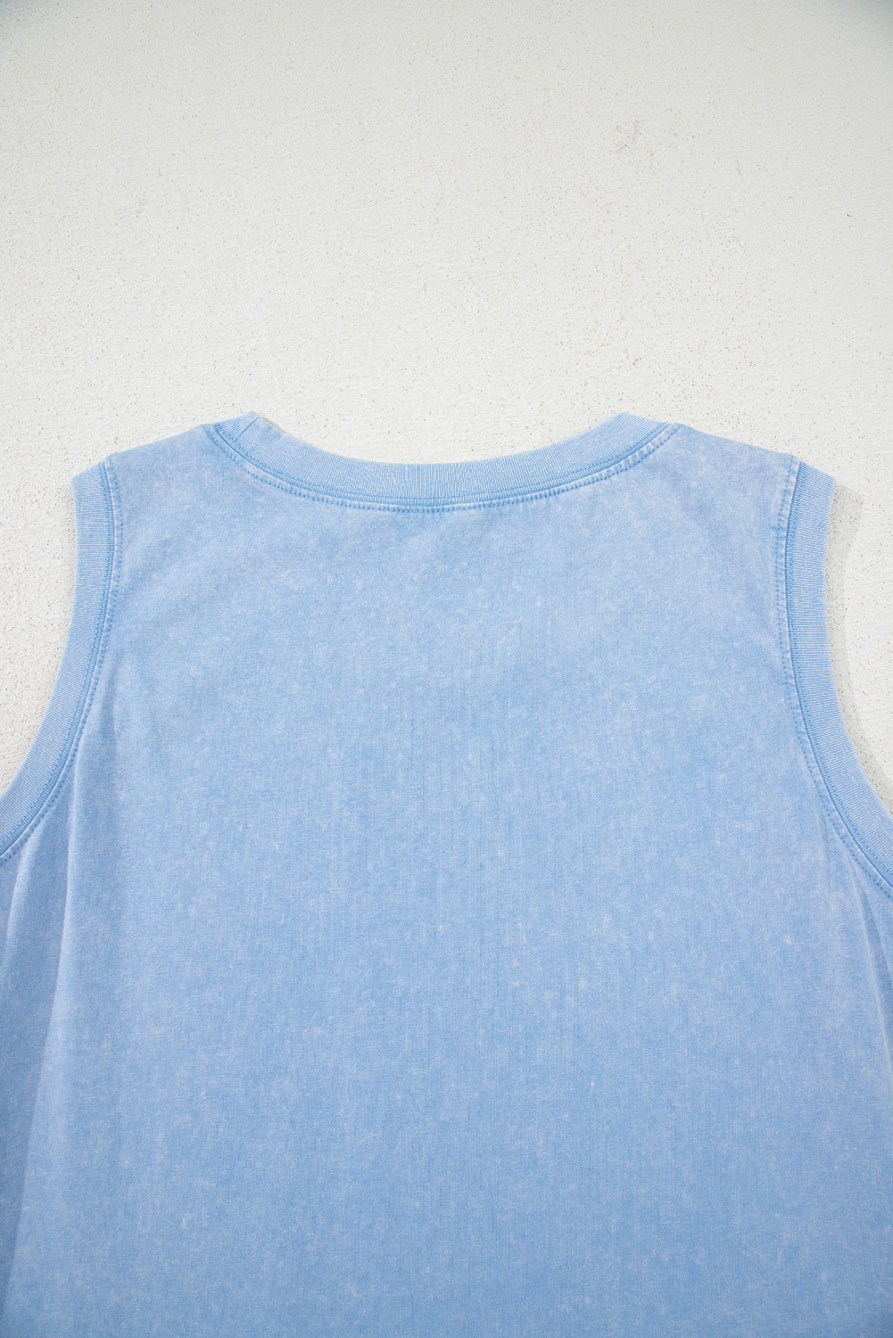 Blue Mineral Wash Mini Dress with Pockets