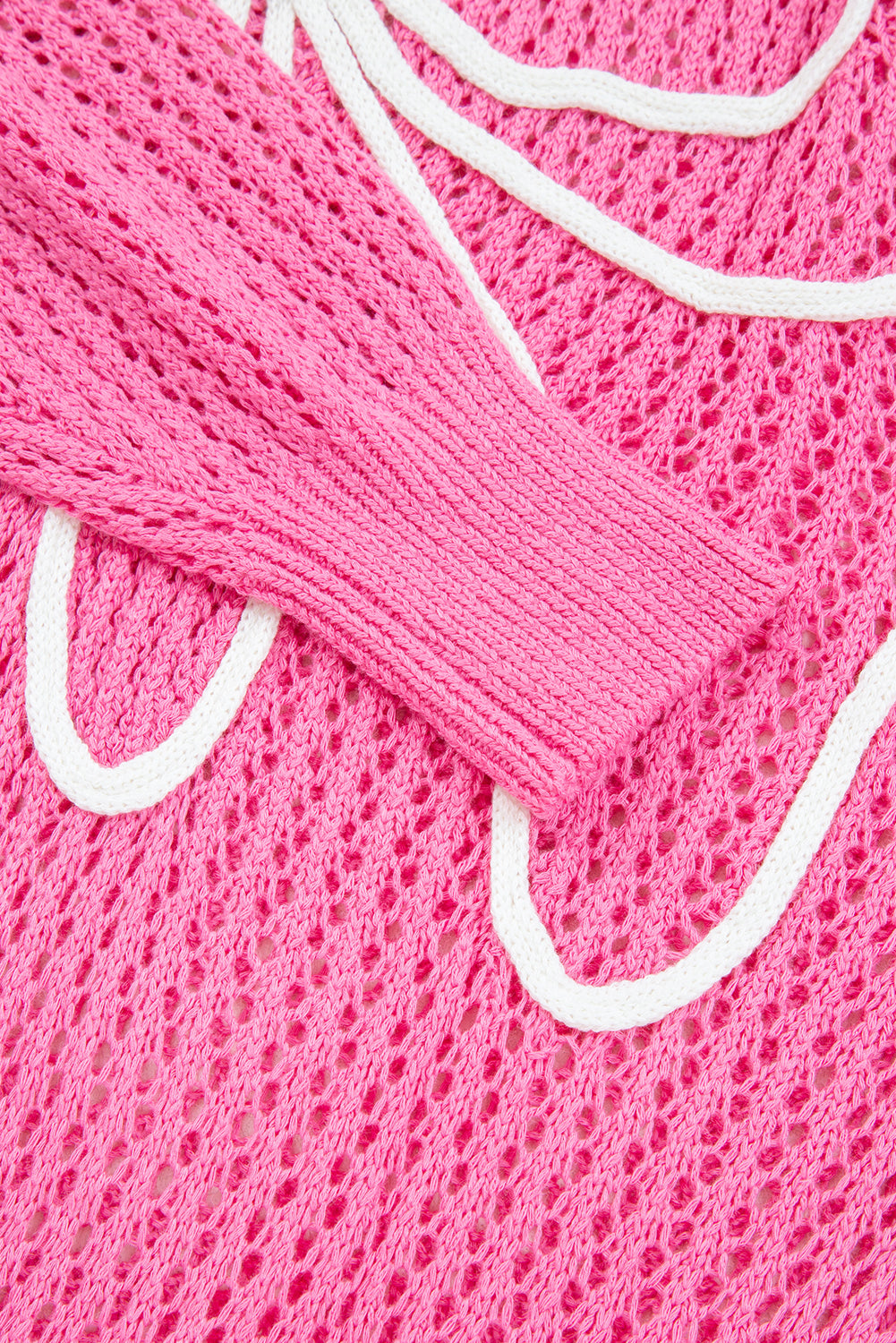Pink Bow Knitted Drop Sweater