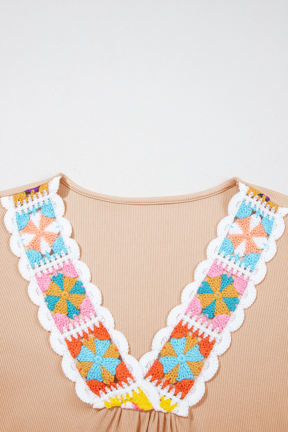 Pale Chestnut Crochet Blouse