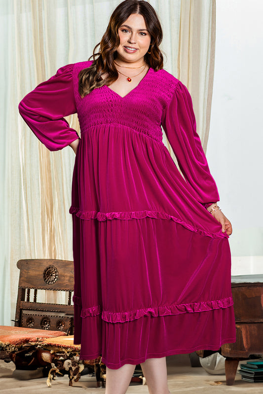 Rose Red Velvet Maxi Dress