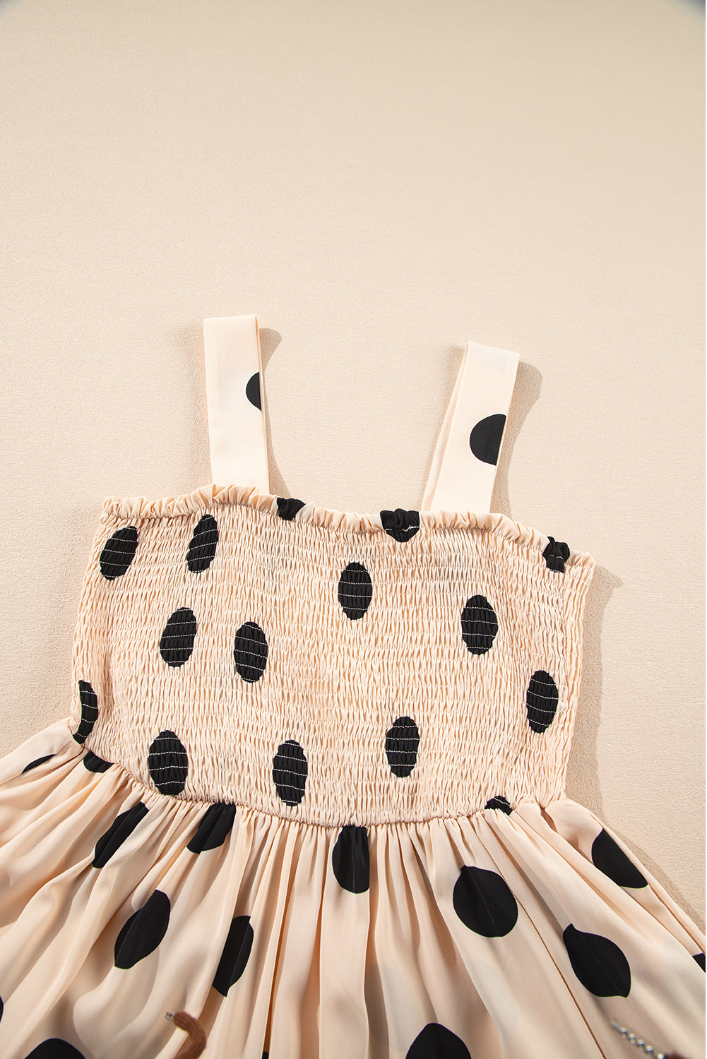 Oatmeal Polka Dot Long Dress
