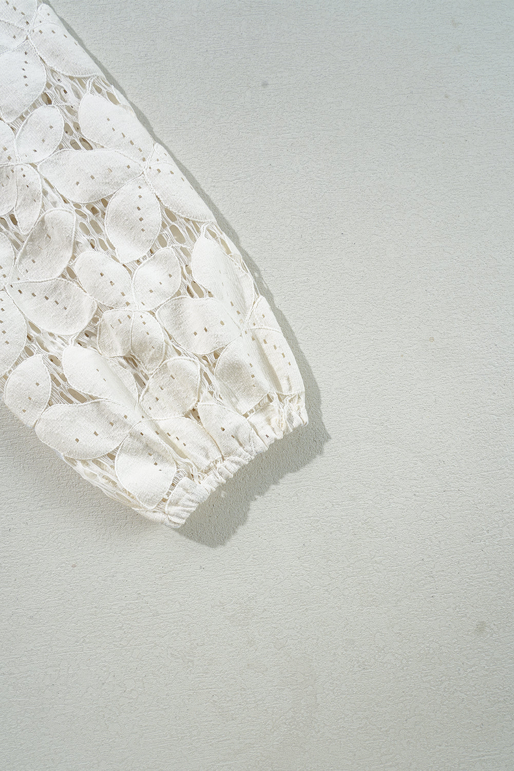 White Scalloped Lace Blouse