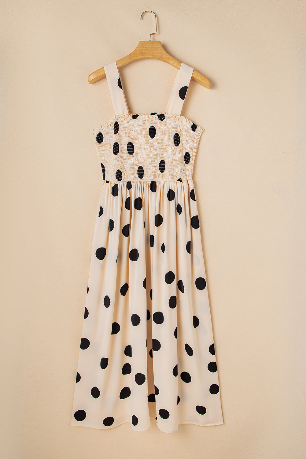Oatmeal Polka Dot Long Dress