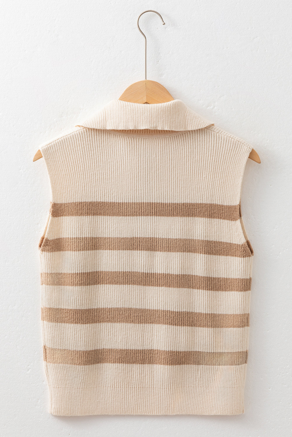 Khaki Stripe Sweater Vest