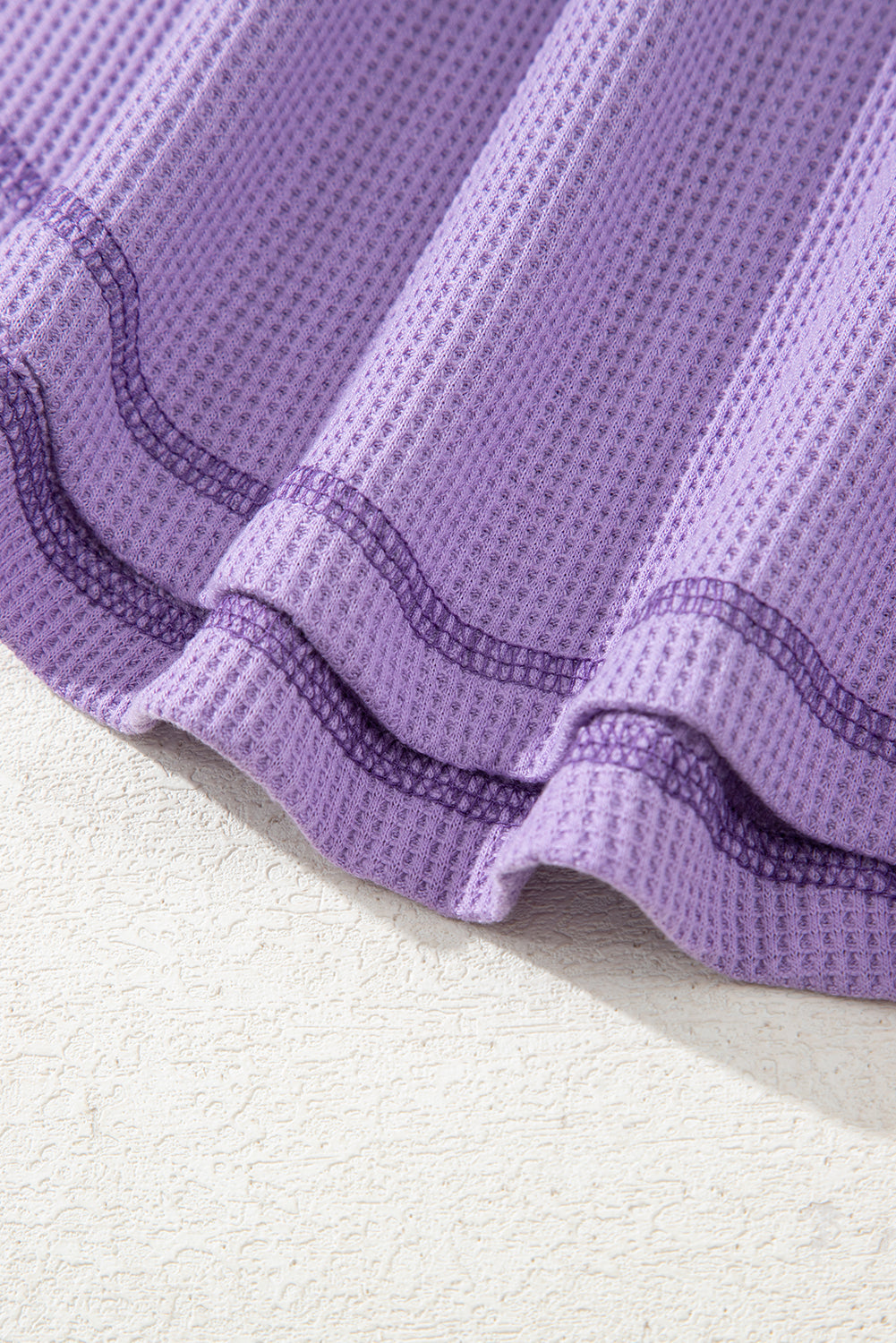 Purple V Neck Textured Top