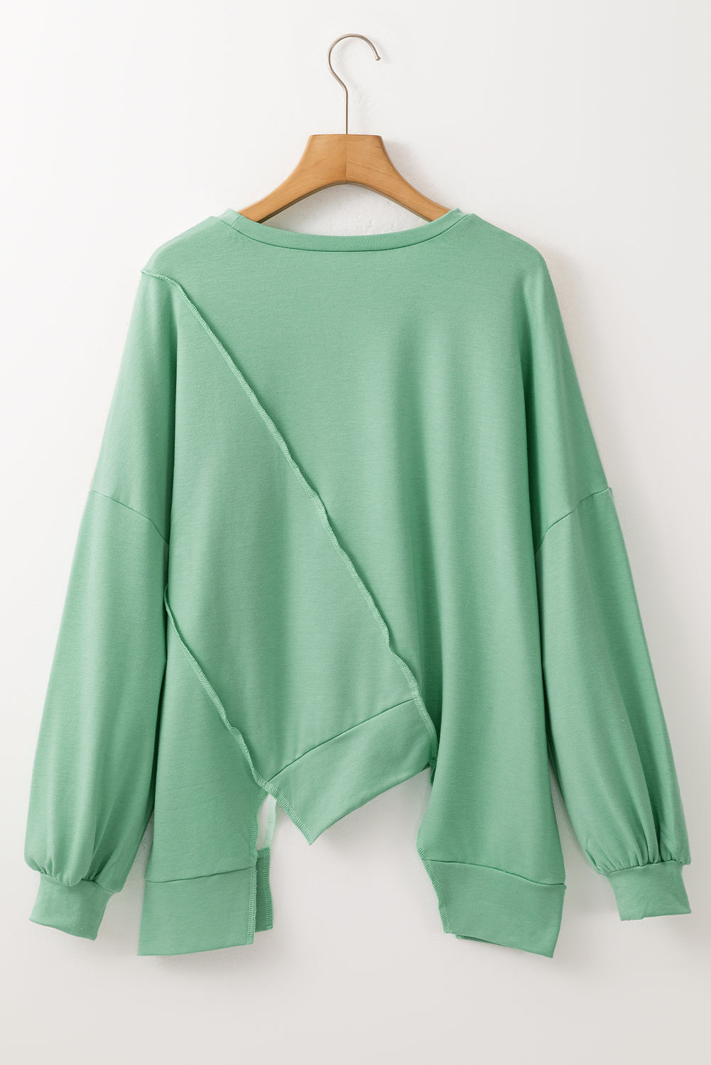 Colorblock Stitch Long Sleeve Top