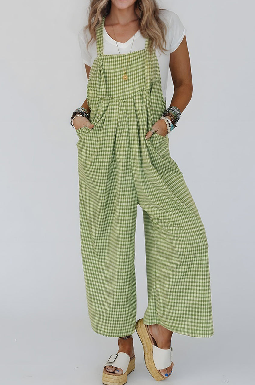 Green Wide Leg Loose Overall