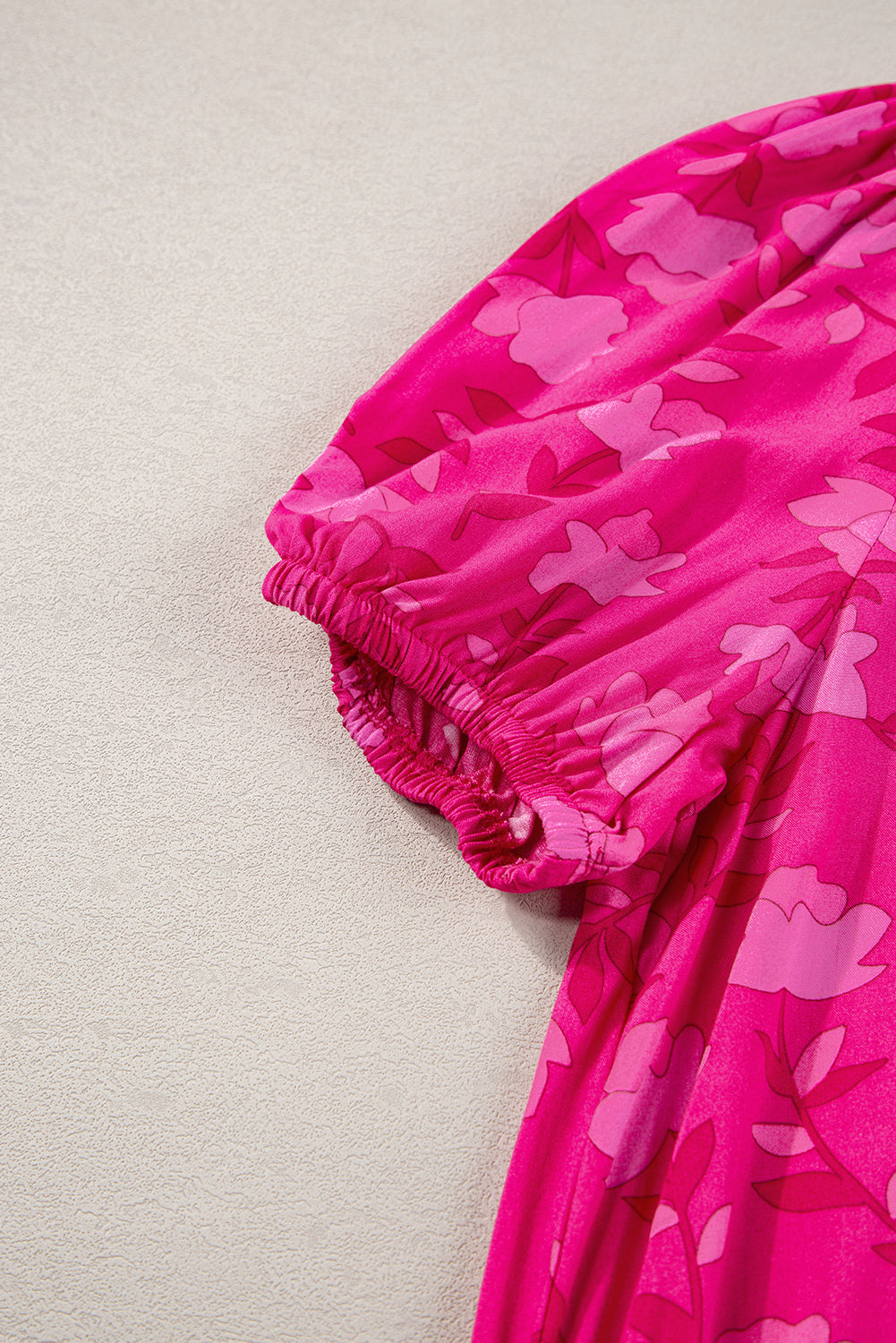 Rose Red Floral Midi Dress