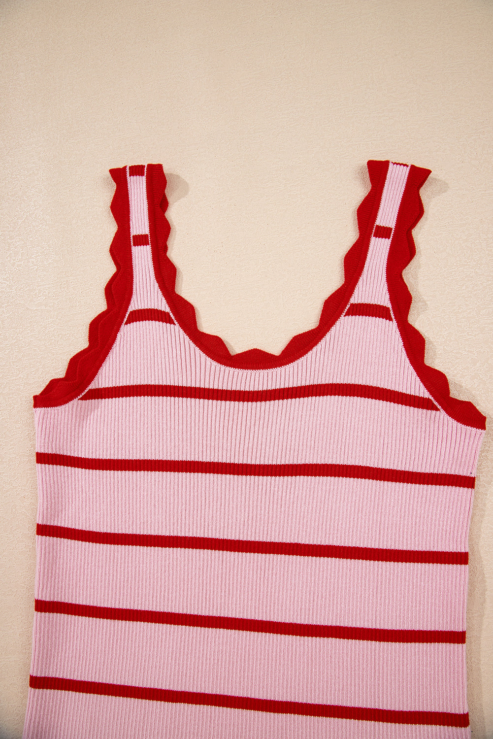 Rose Stripe Sleeveless Sweater Vest