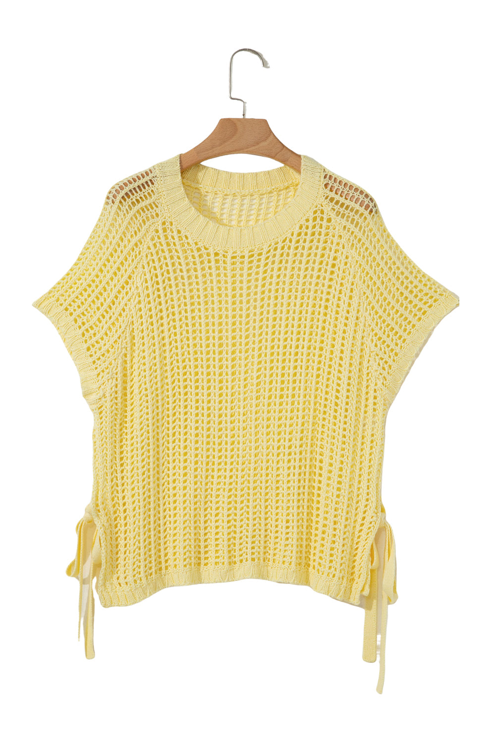 Yellow Cream Crochet Sweater Top