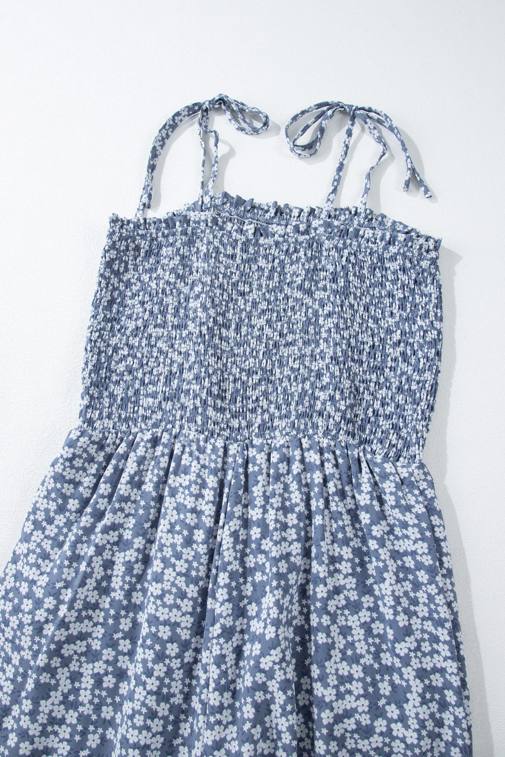 Dusk Blue Wide Leg Floral Jumpsuit