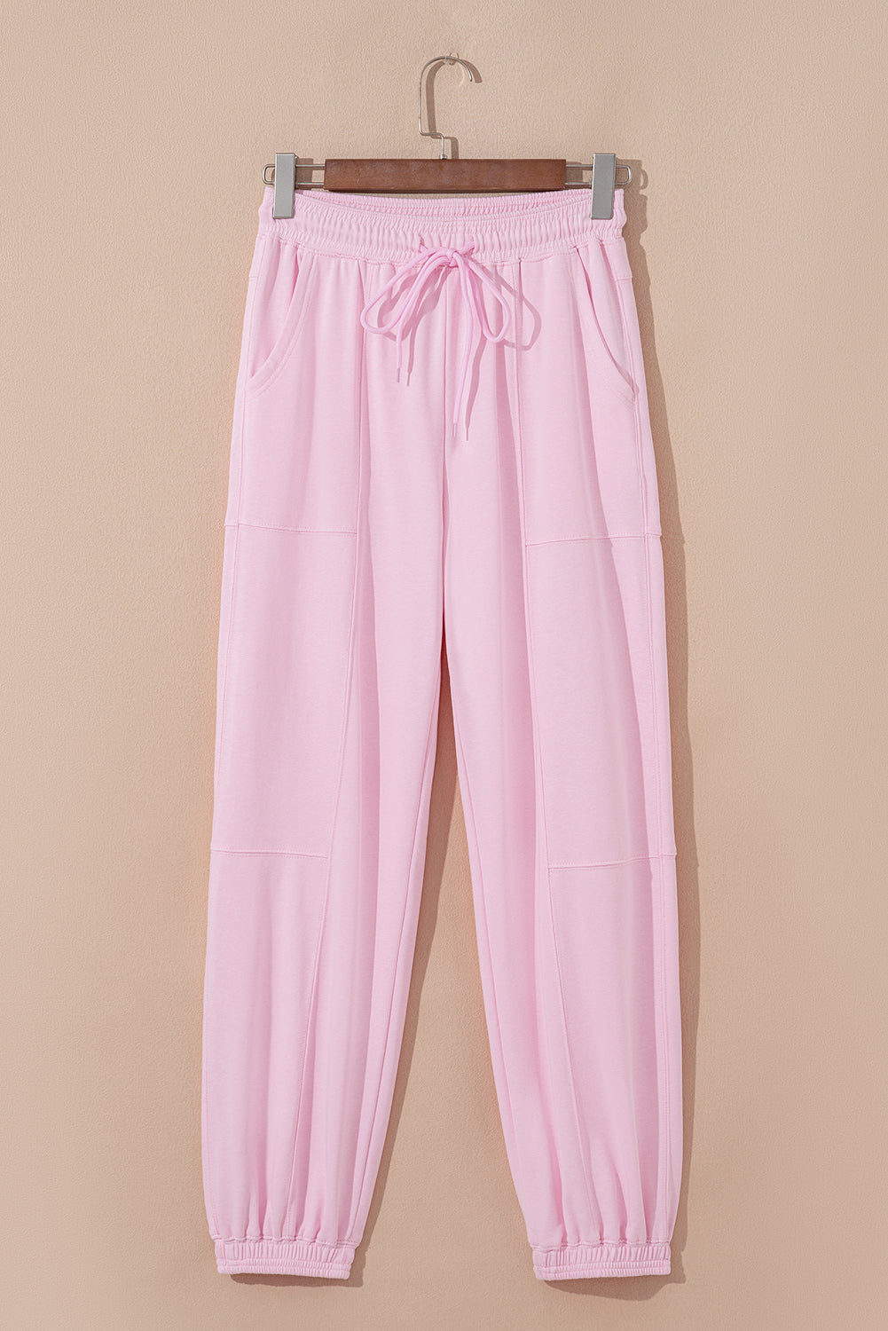 Light Pink Drawstring Jogger Pants