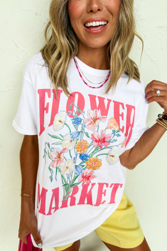White FLOWER MARKET Shirt