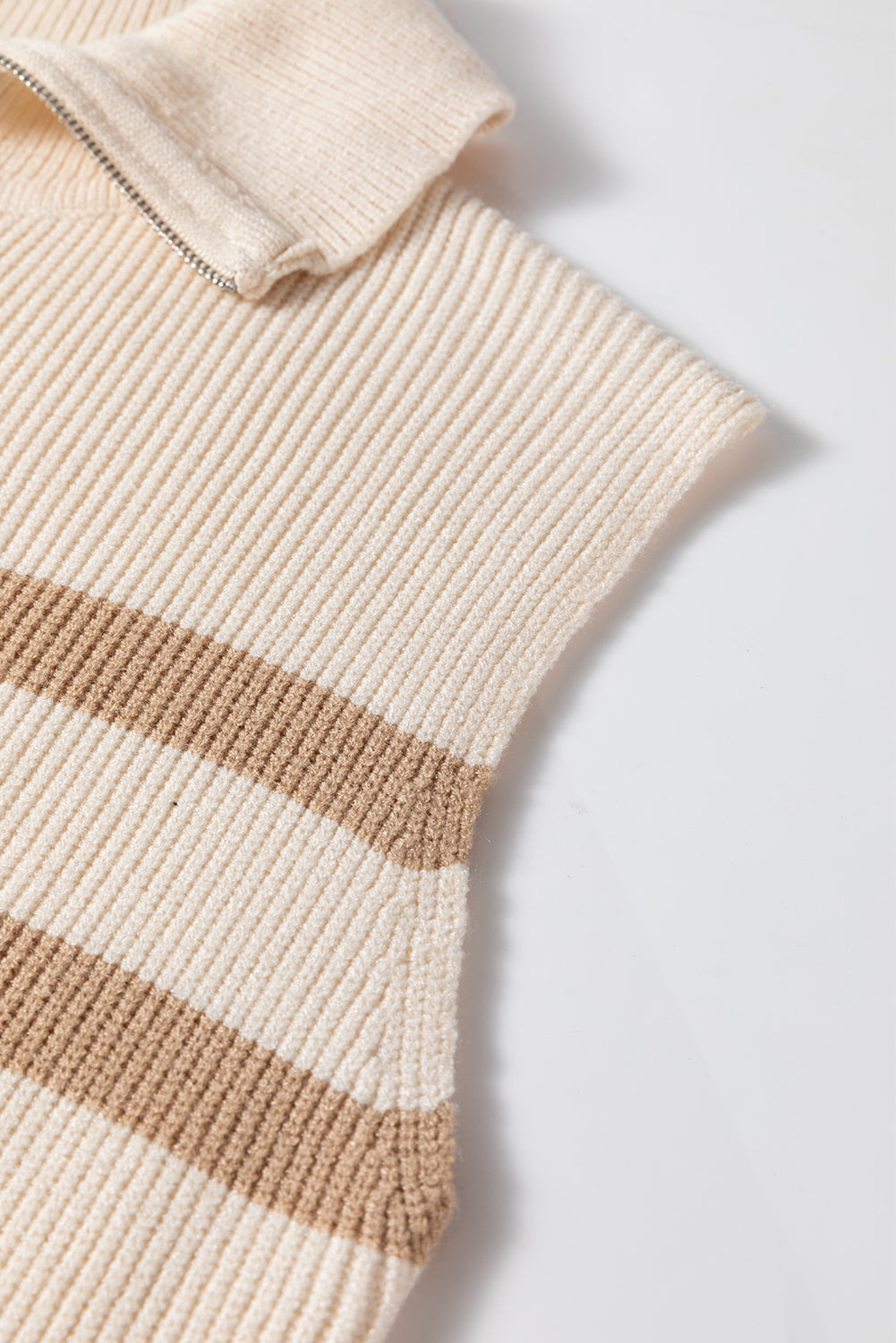 Khaki Stripe Sweater Vest
