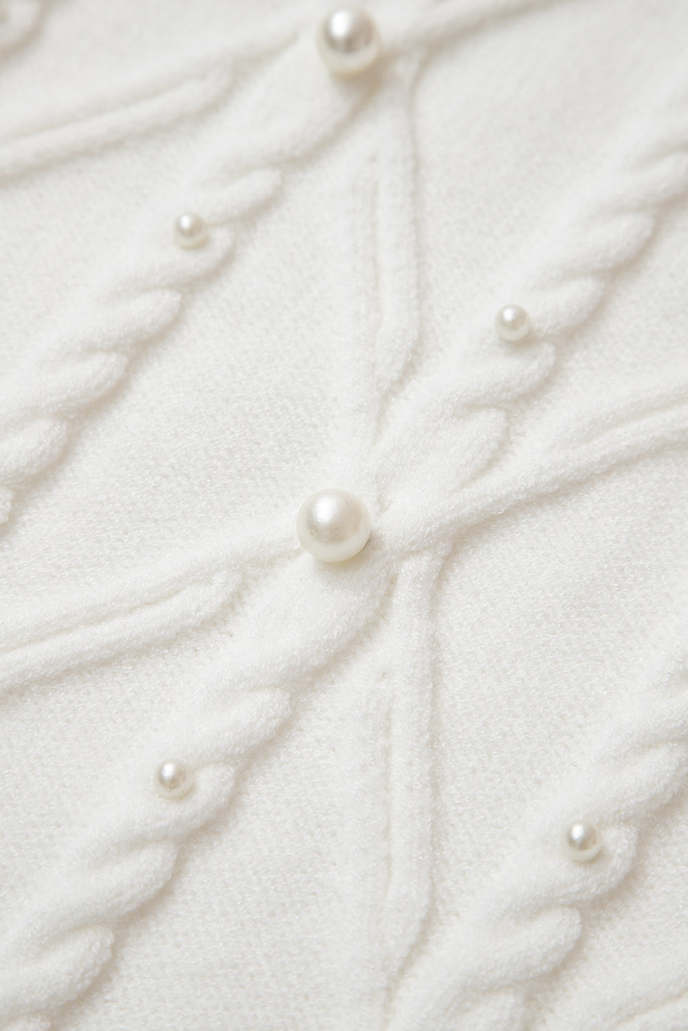White Pearled Sweater Vest