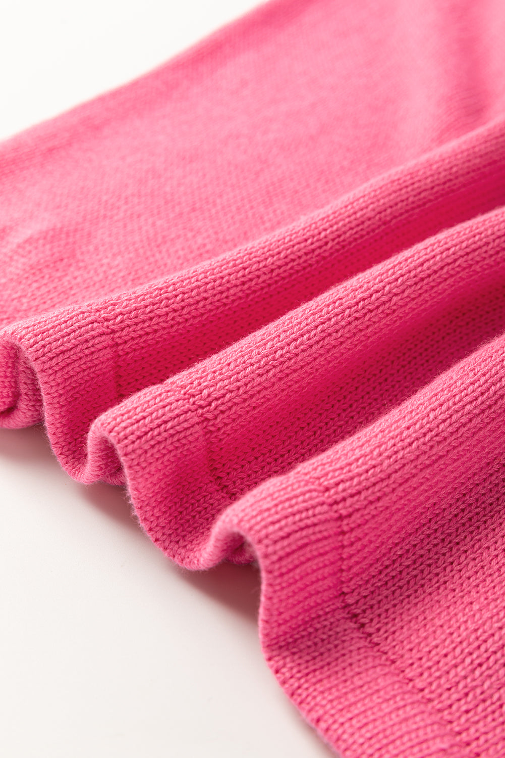 Bright Pink Pearl Detail Sweater Tank