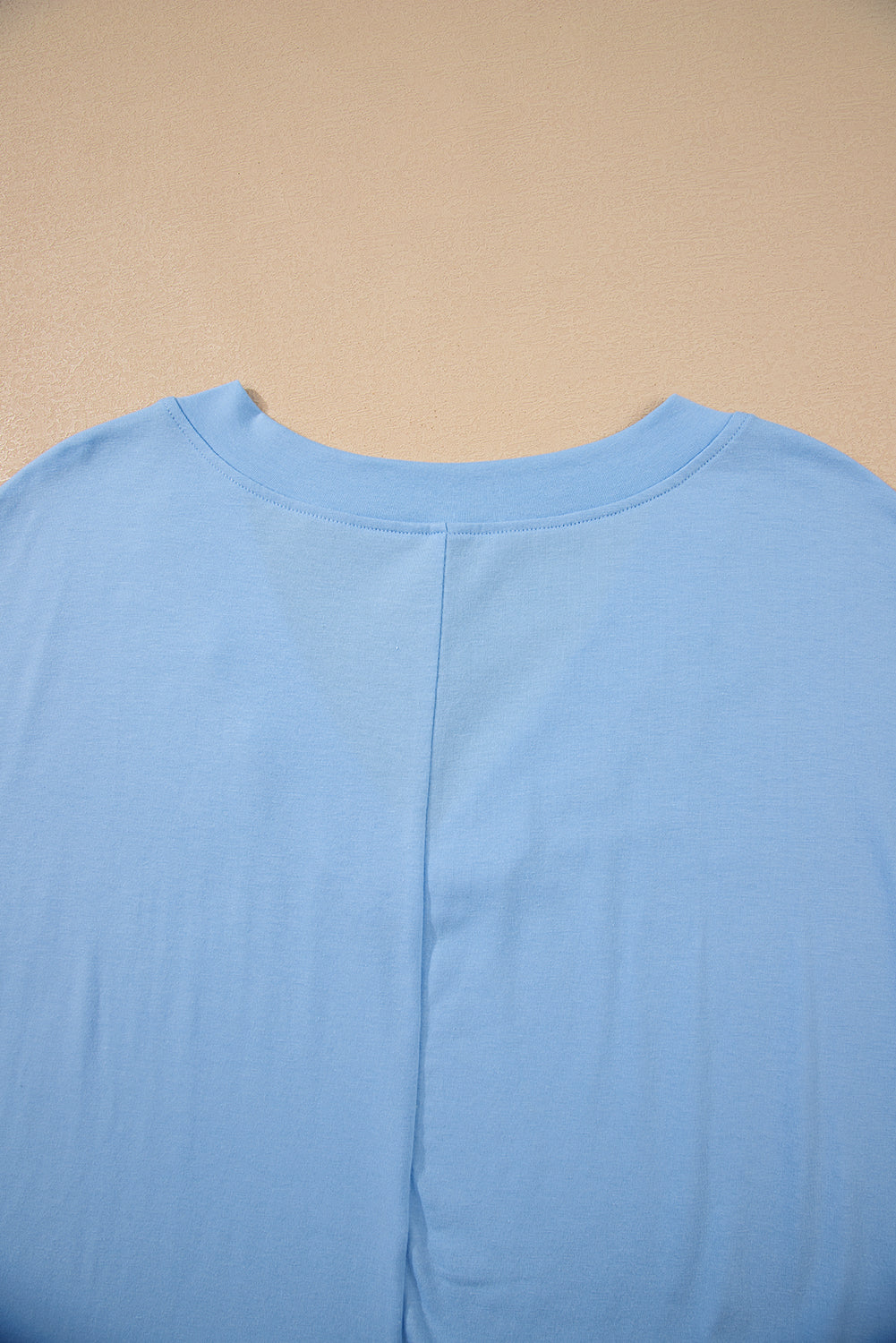 Blue Loose Half Sleeve Romper