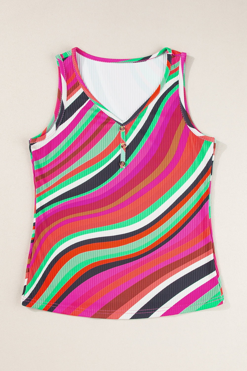 Purple Wavy Striped Top
