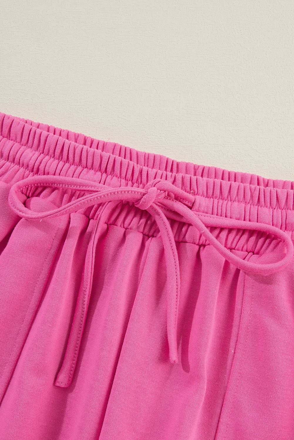 Pink Contrast Patchwork Joggers Set