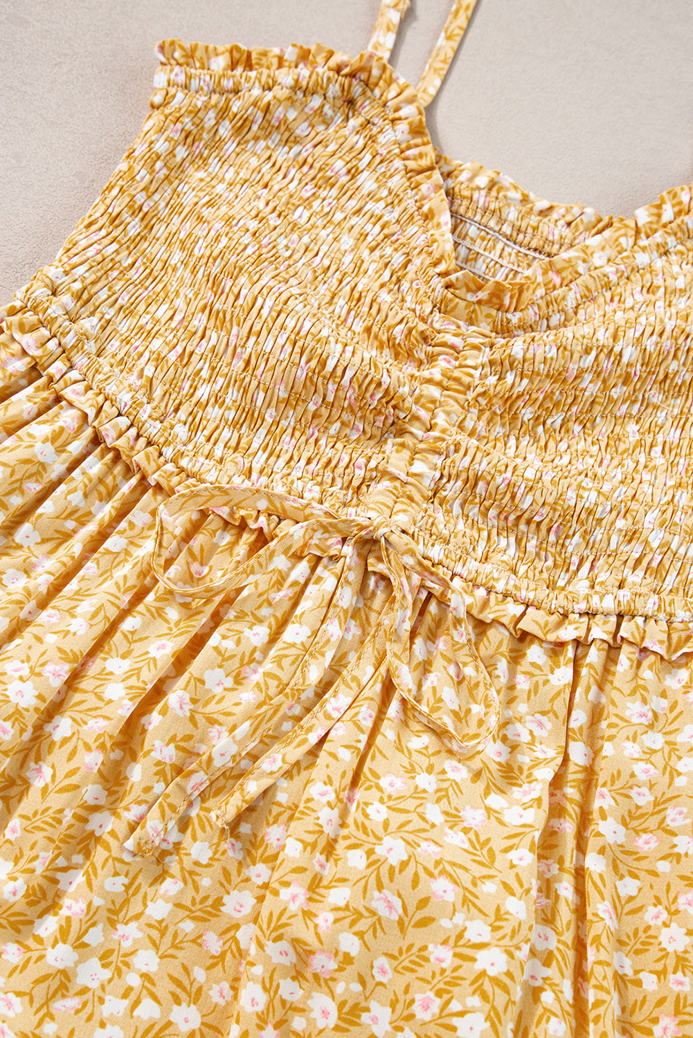 Yellow Frilly Maxi Dress