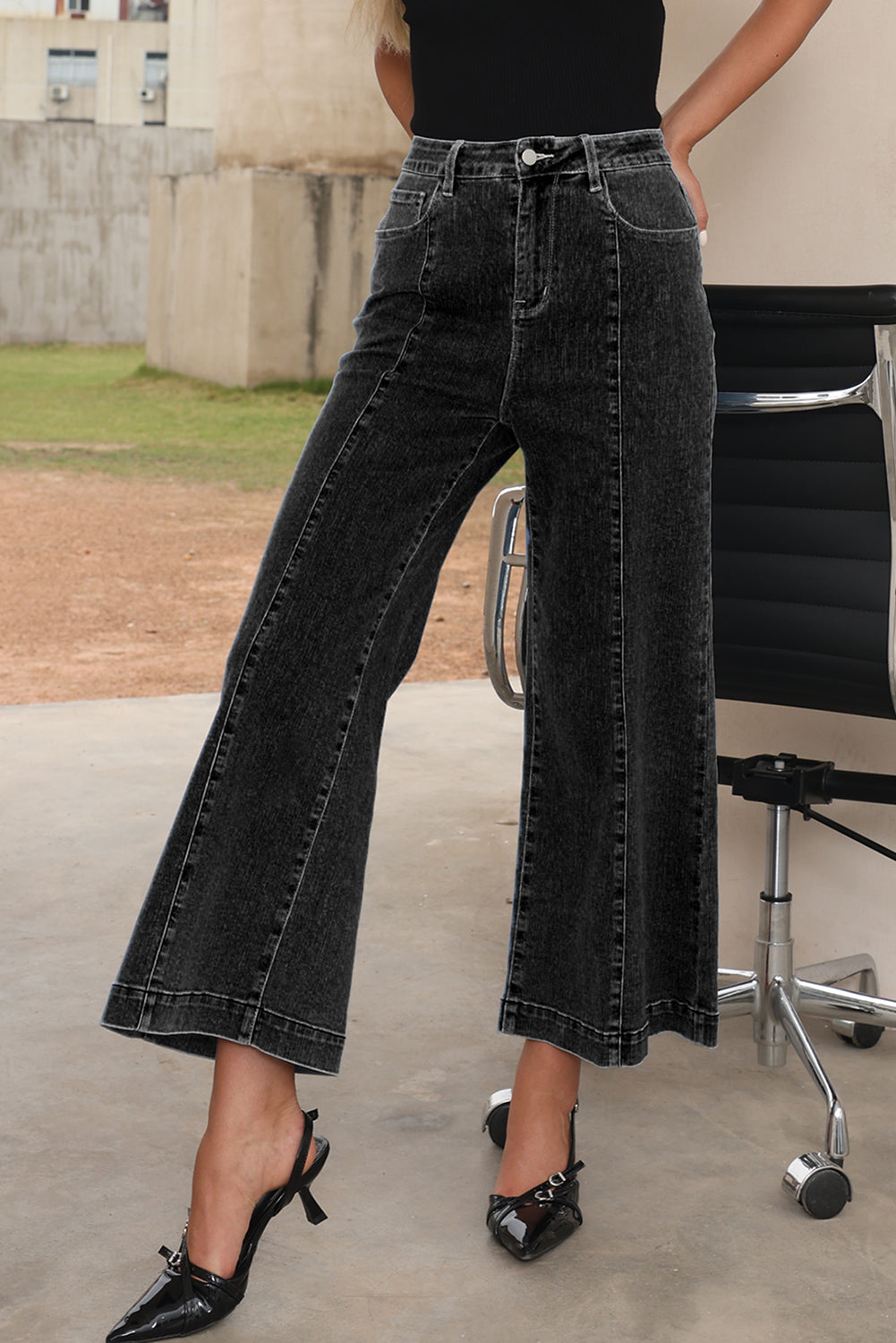 Black Flared Jeans