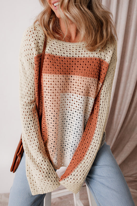 Apricot Baggy Sweater Top