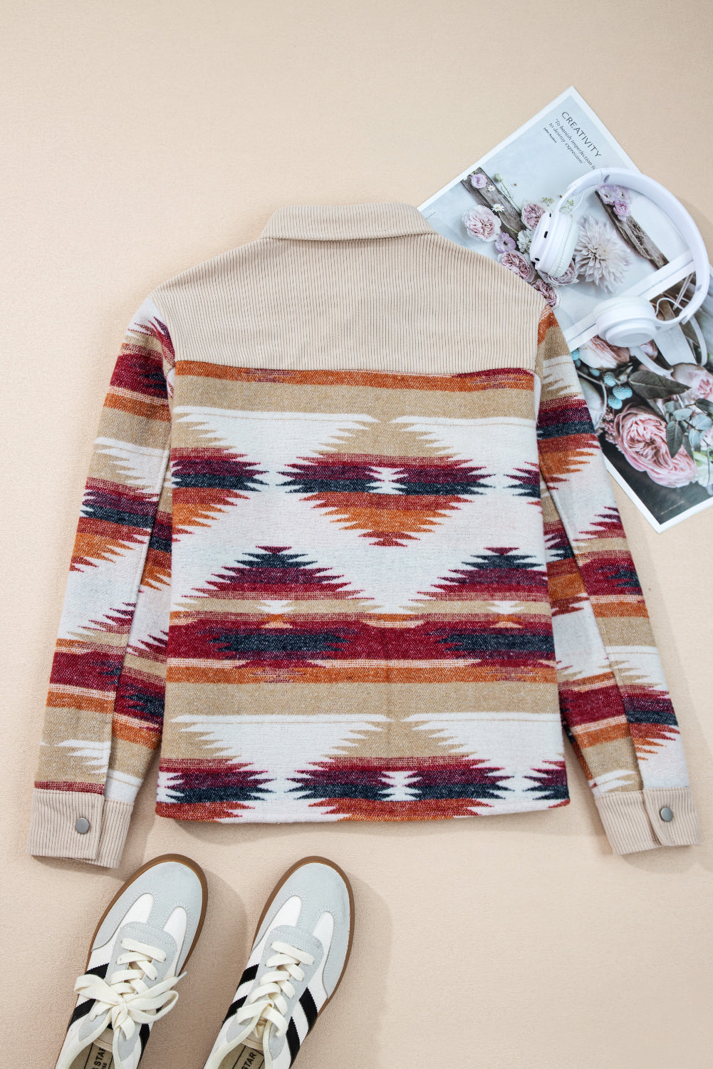 Multicolour Western Aztec Shacket