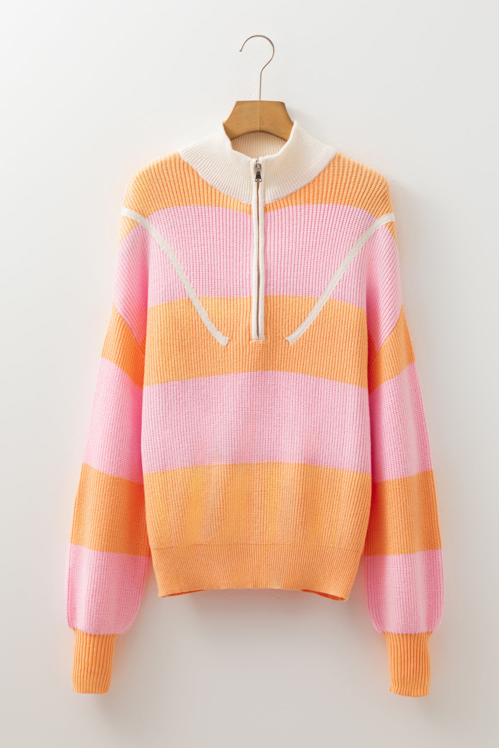 Orange Stripe Oversize Sweater