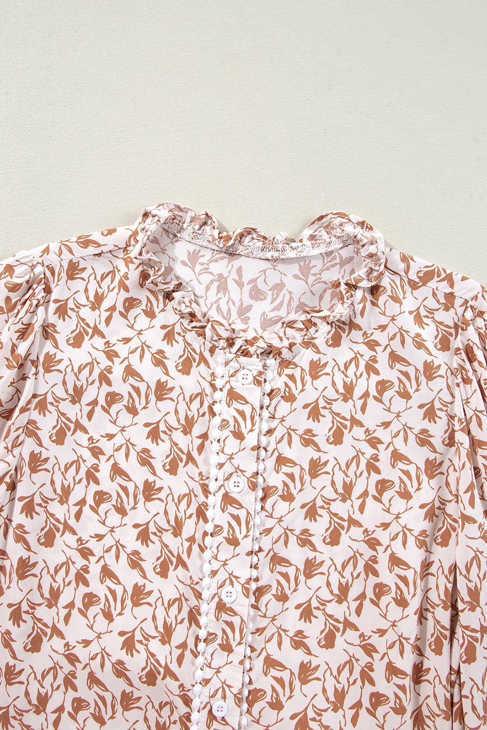 Yellow Printed Lace Shirt