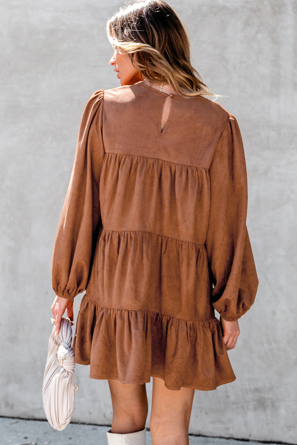 Chestnut Floral Lace Mini Dress