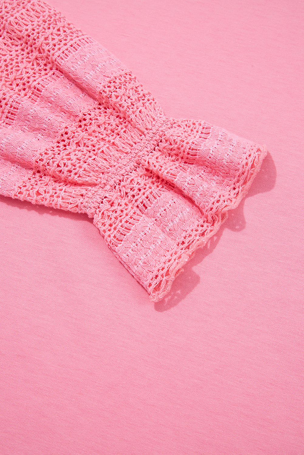 Pink Drop Shoulder Loose Sweatshirt