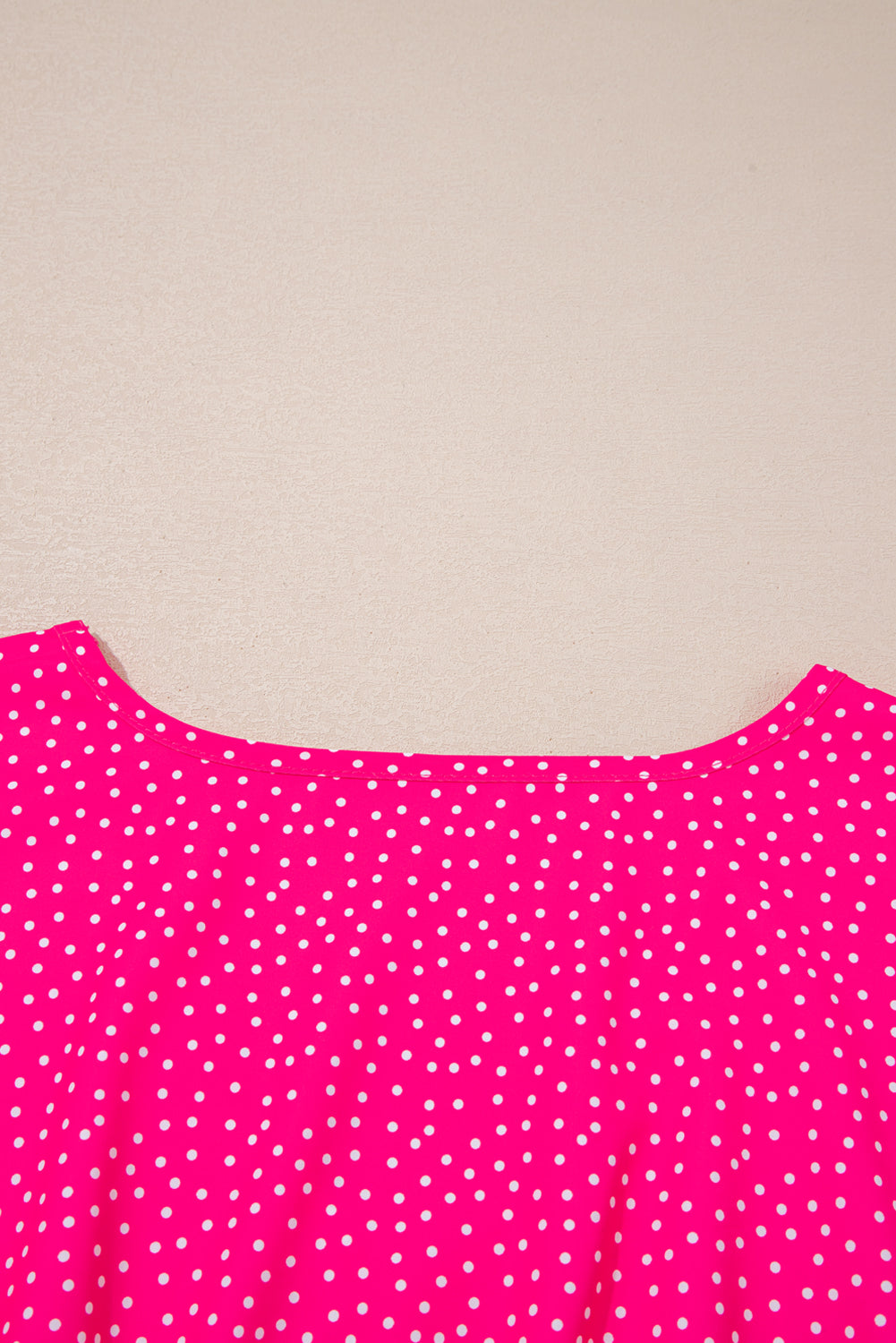 Rose Polka Dot Print Midi Dress