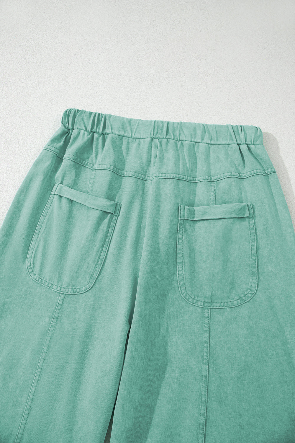 Mint Green High Waist Wide Leg Cargo Pants