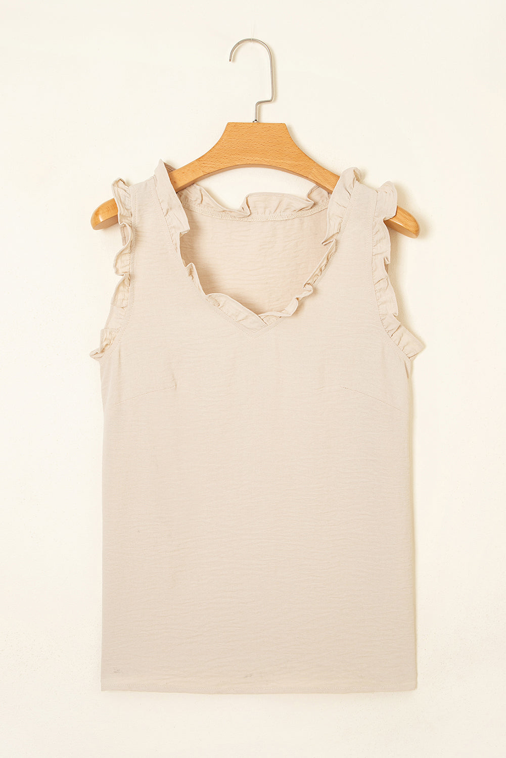 Parchment V Neck Sleeveless Top