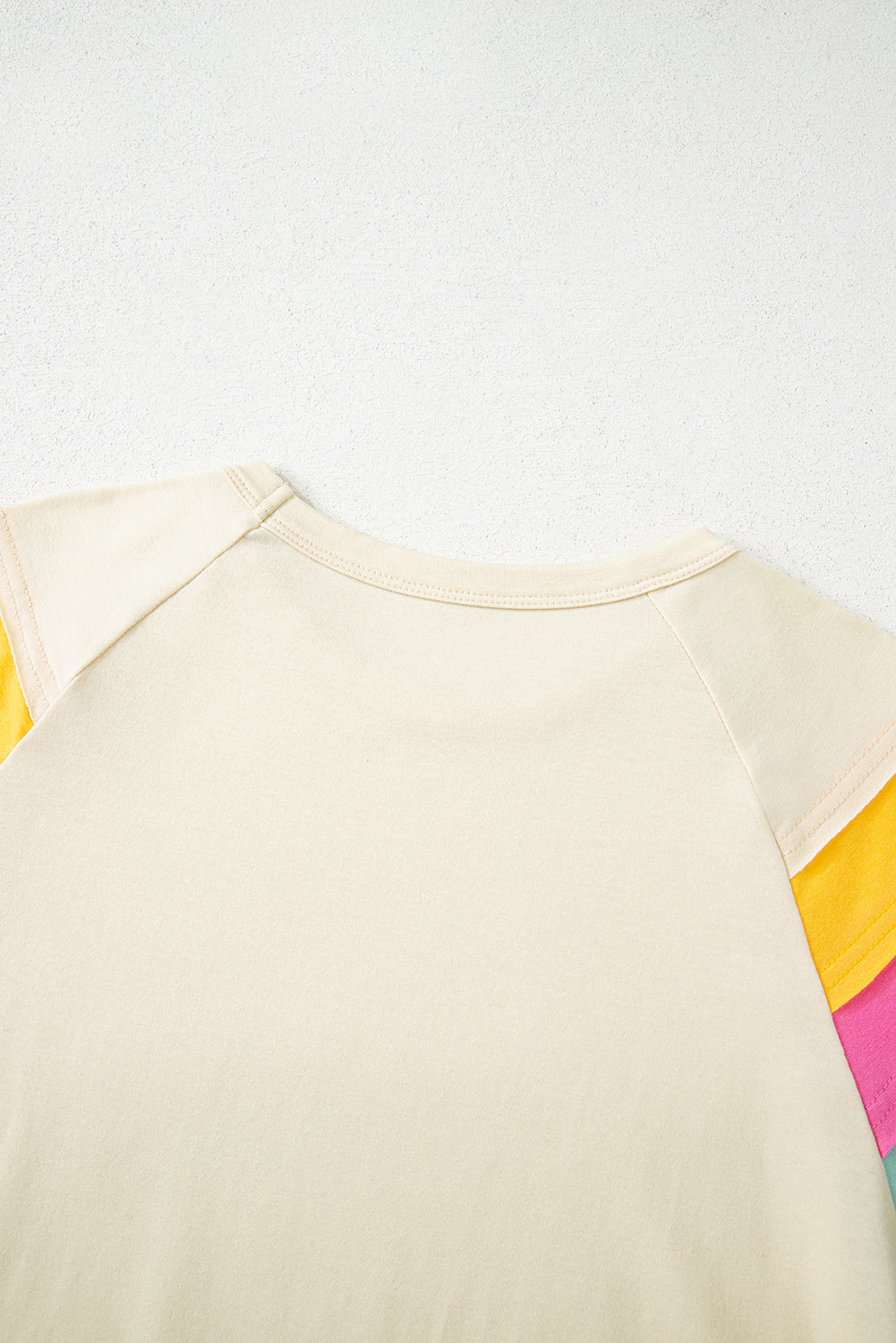 White Color Block T Shirt