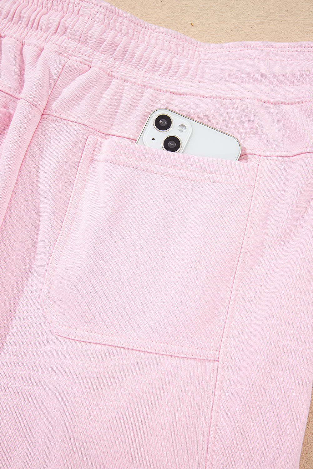 Light Pink Drawstring Jogger Pants