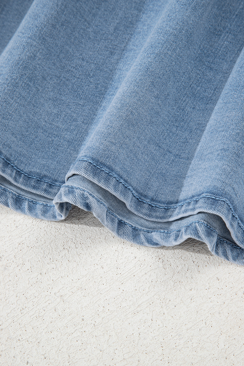 Square Bowknot Denim Dress