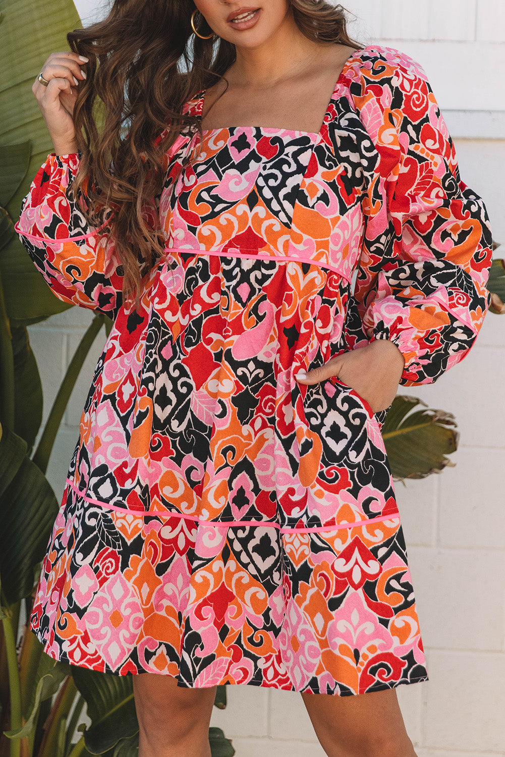 Pink Bohemian Mini Dress