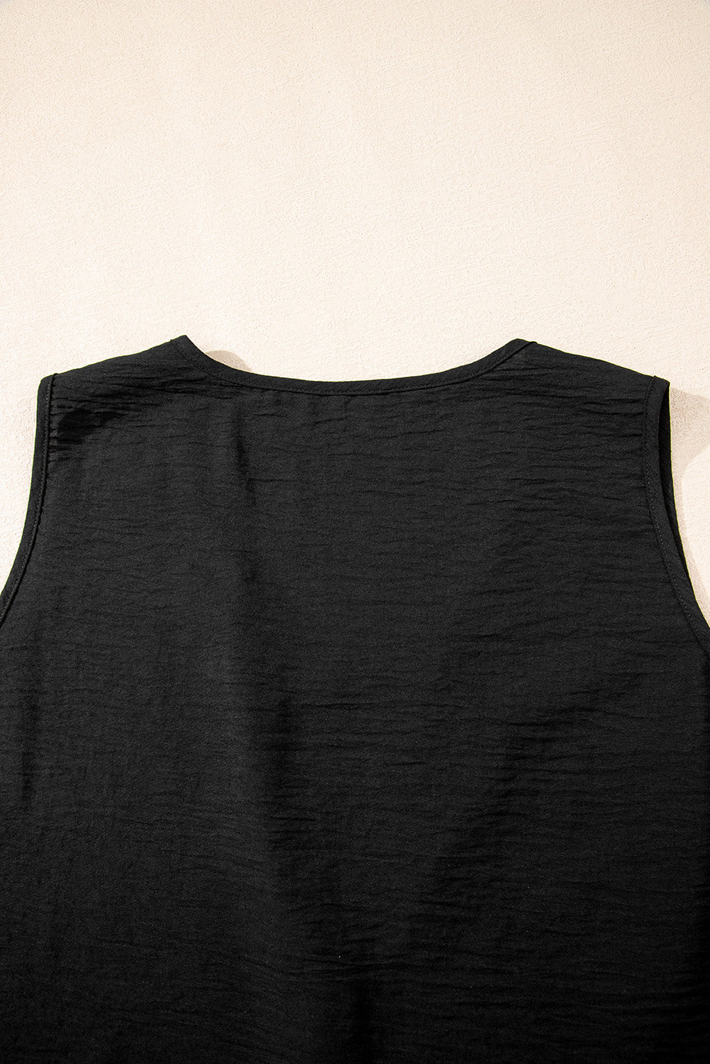 Black Buttoned Vest Set