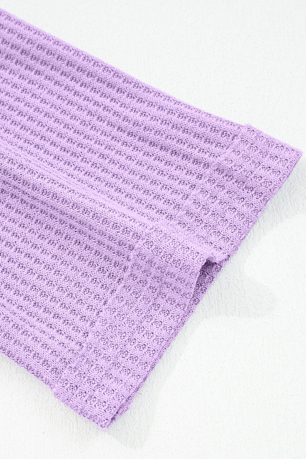 Thermal Knit Patchwork Long Sleeve Top