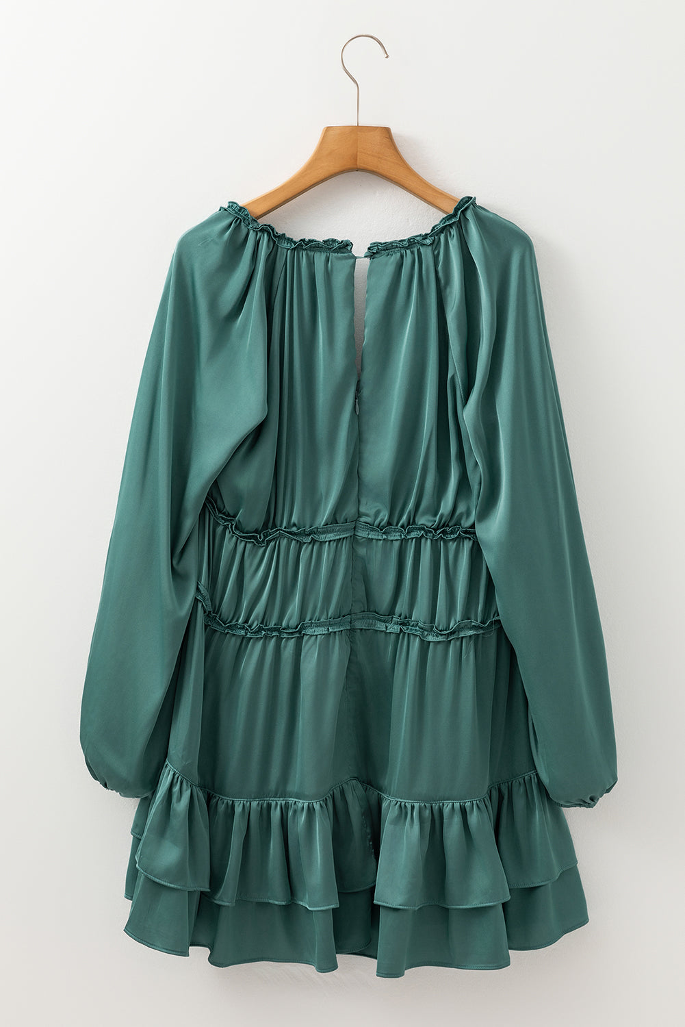 Mist Green Tiered Mini Dress