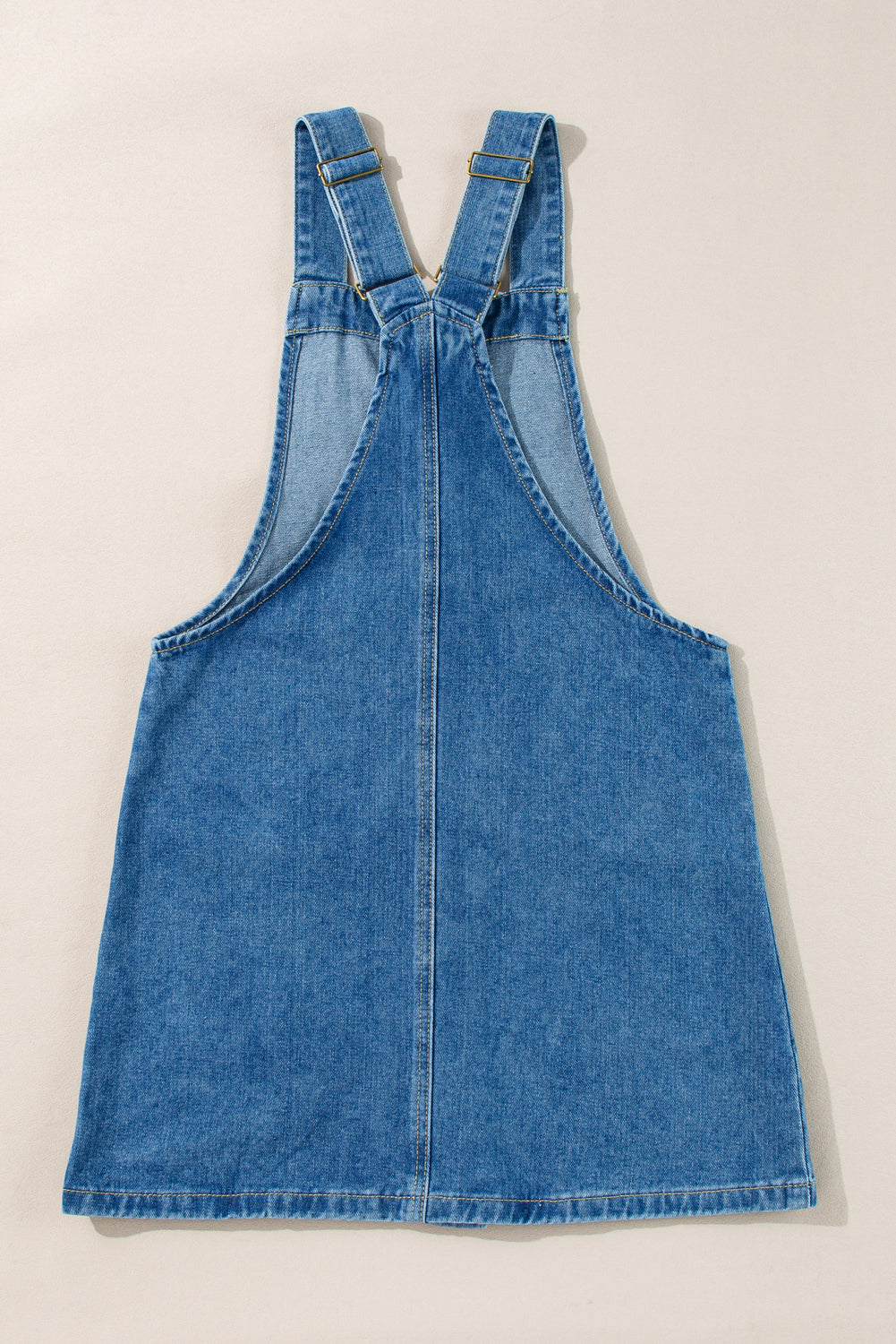 Dusk Blue Pocketed Denim Mini Dress