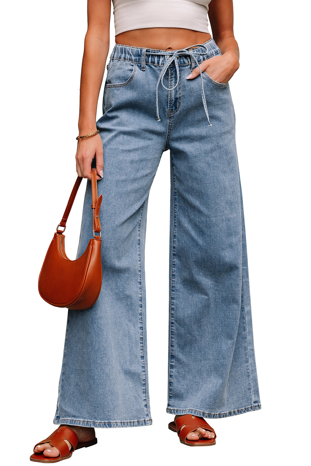 Dusk Blue Medium Wash Denim Pants