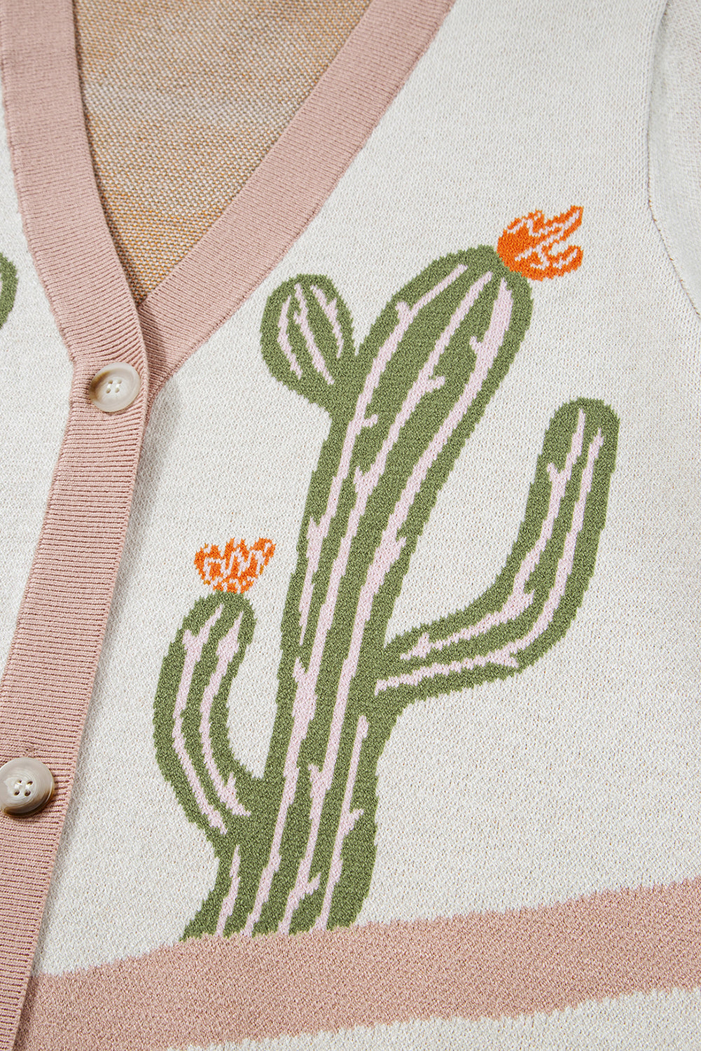 Apricot Desert Cactus Cardigan