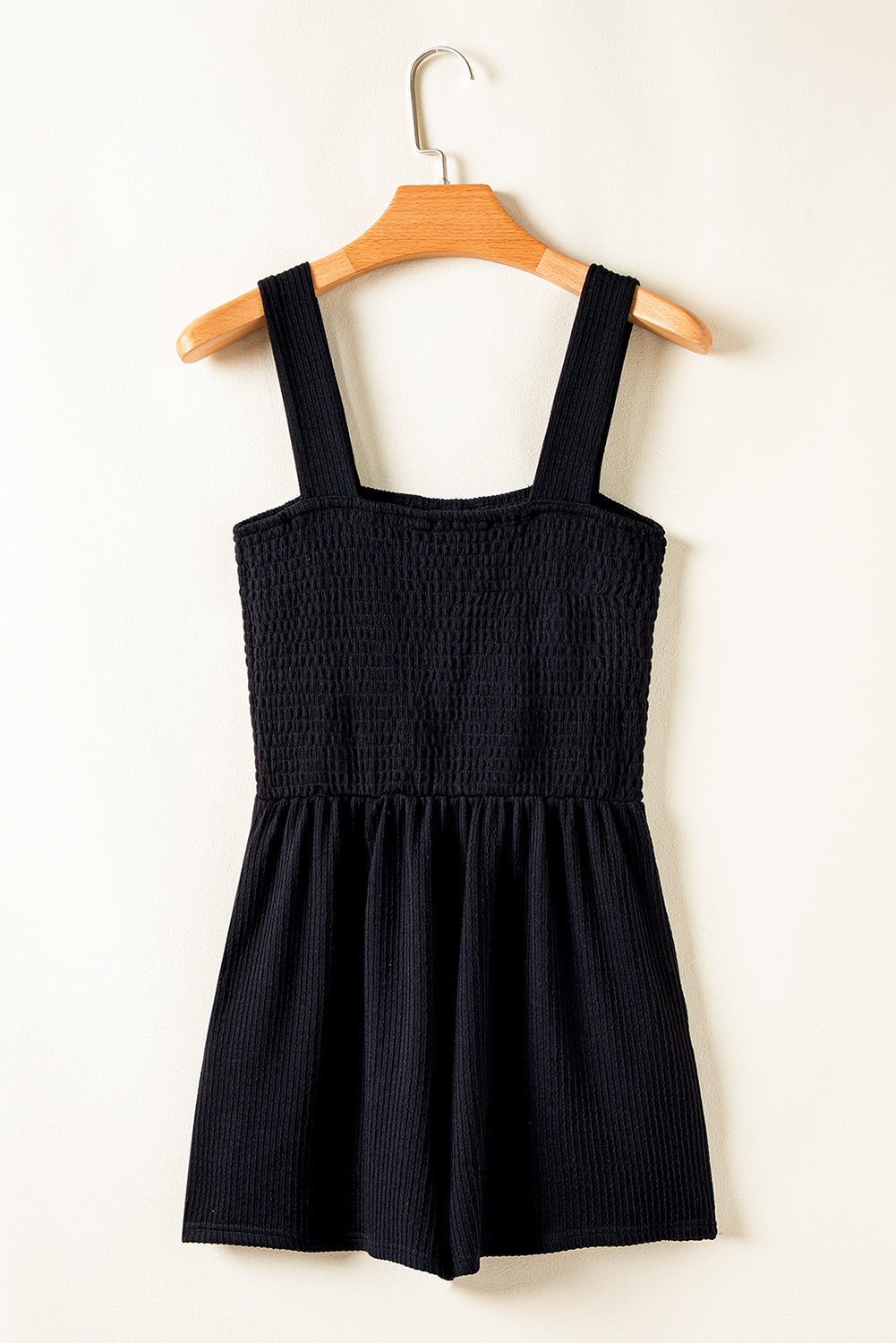 Black Smocked Romper