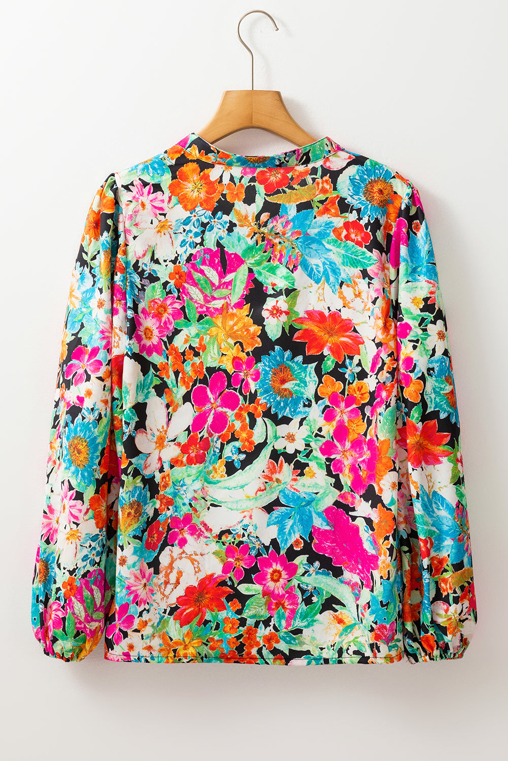 Multicolour Floral Print Ruffled Blouse