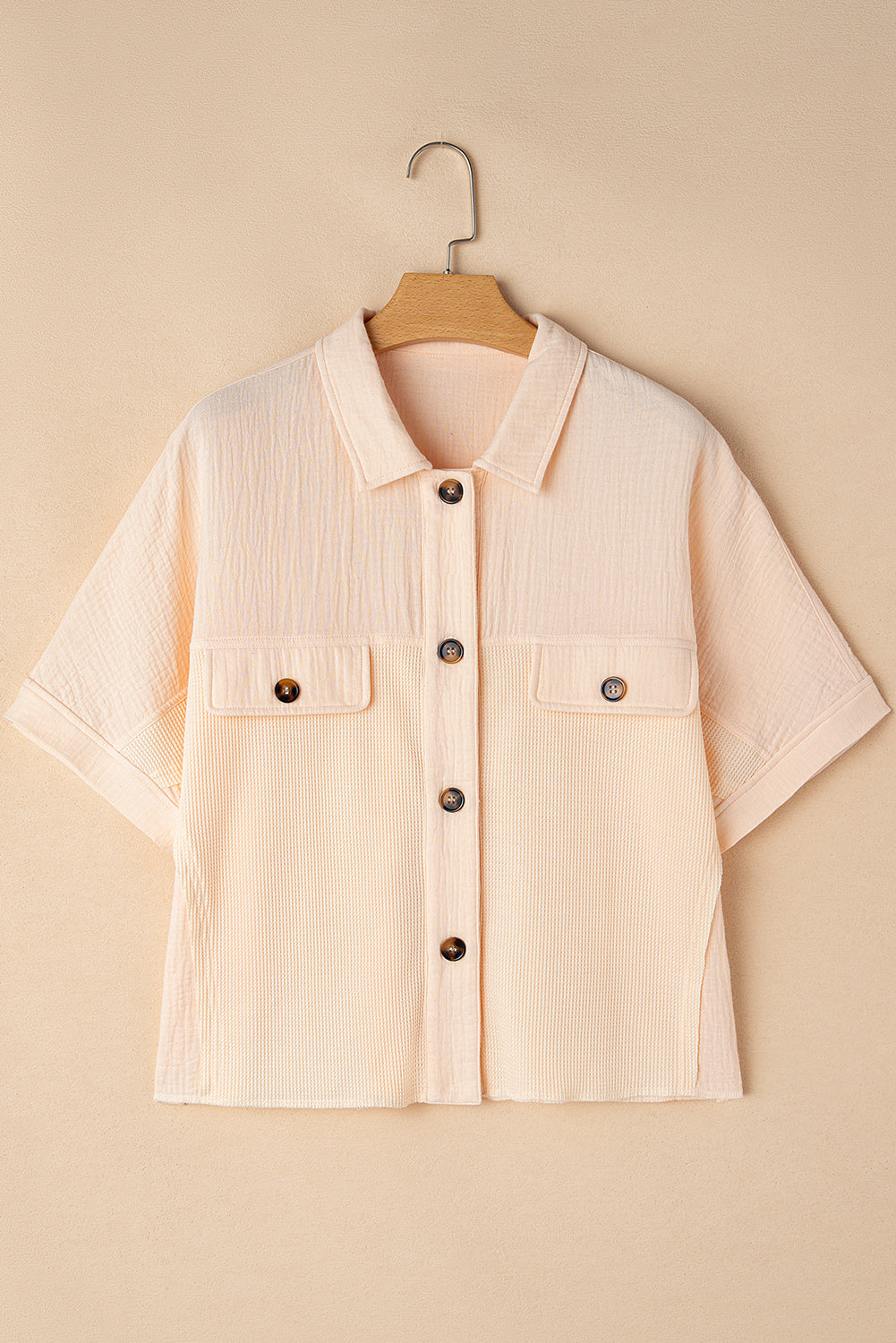 Beige Waffle Shirt