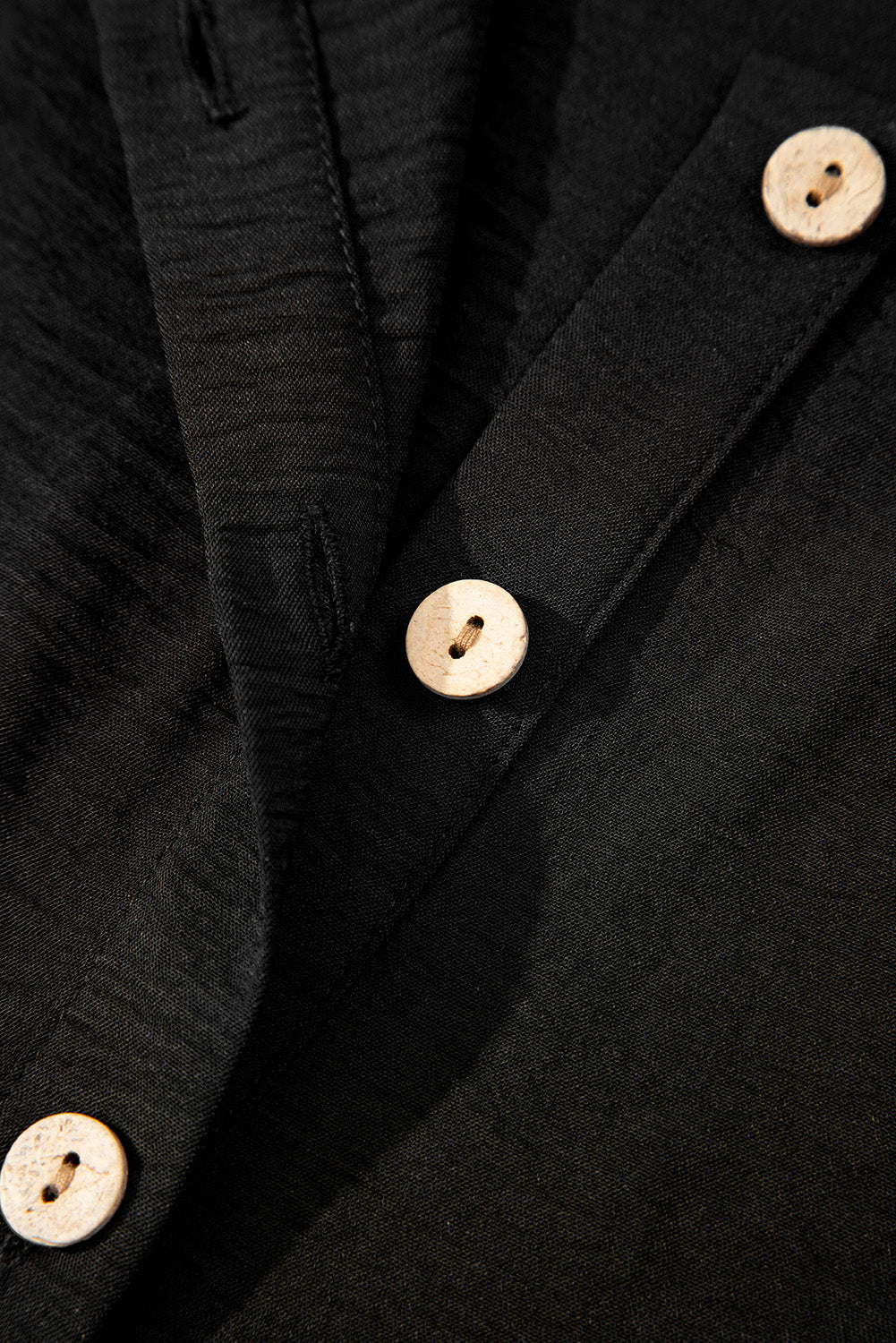 Black Buttoned Vest Set