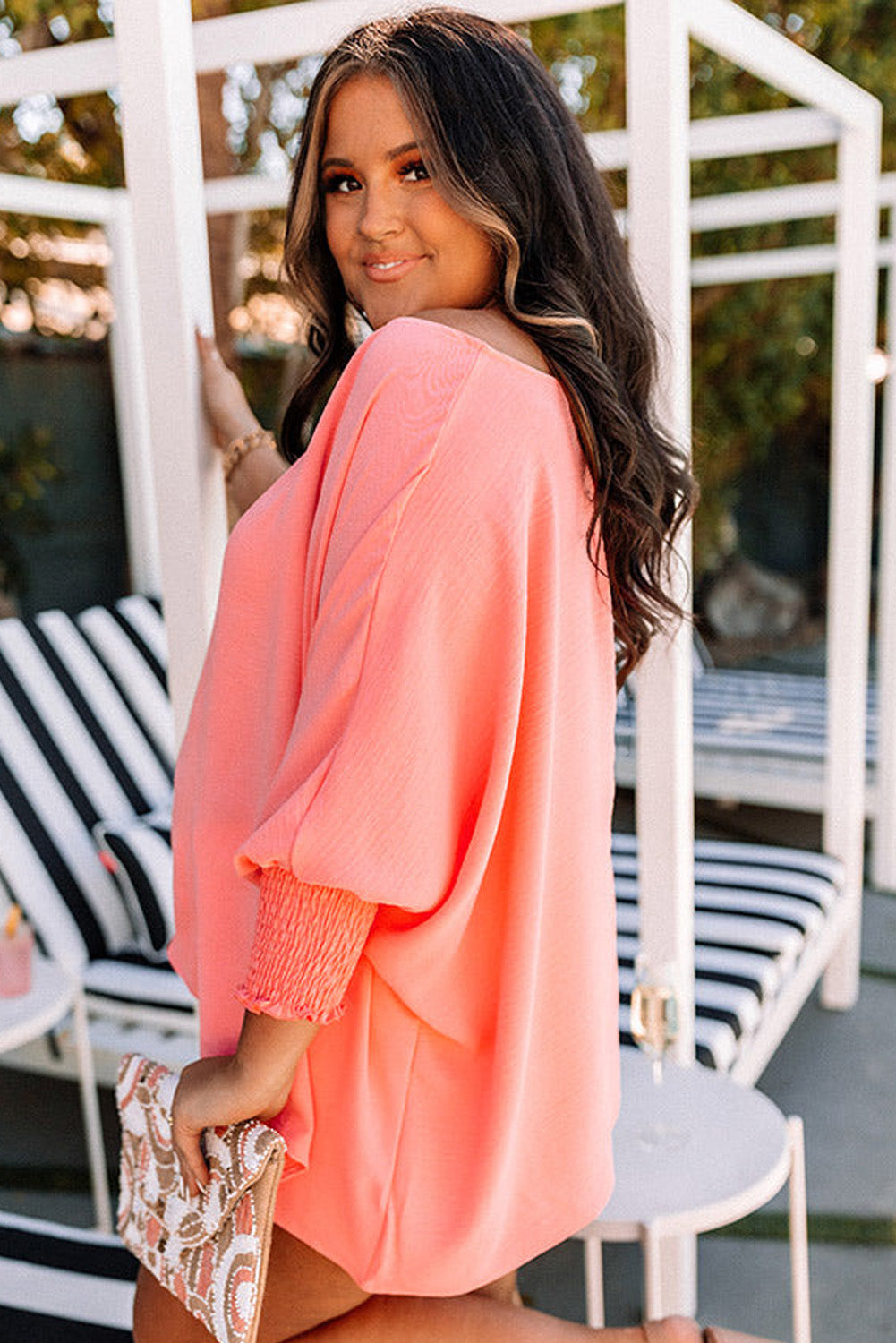 Blossom Shirred Textured Blouse