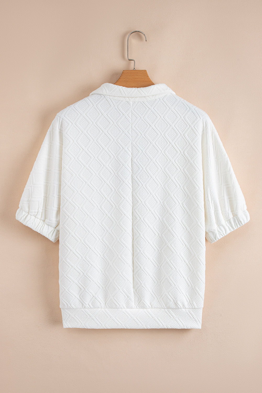 White Striped Collar Blouse